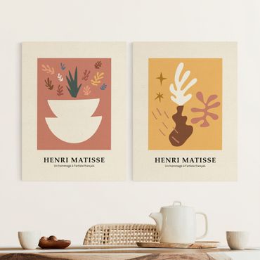 Stampa su tela 2 parti - Hommage à Matisse - Vasi