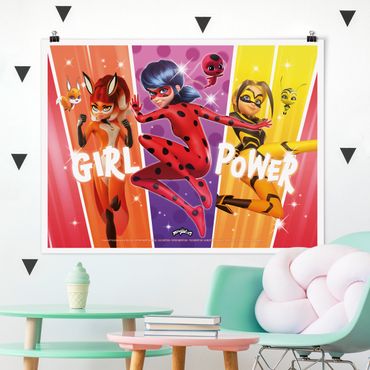 Poster - Miraculous girl power arcobaleno - Orizzontale 4:3