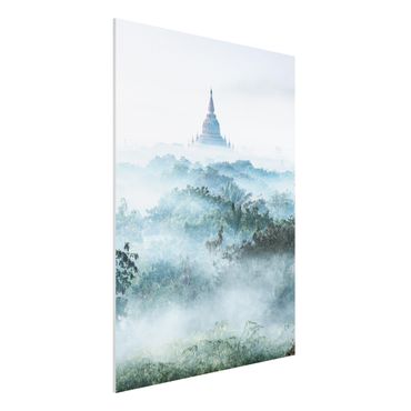 Stampa su Forex - Nebbia mattutina sulla giungla di Bagan - Formato verticale 3:4