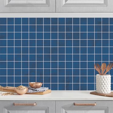 Rivestimenti cucina - Piastrelle di cemento a mosaico - Blu