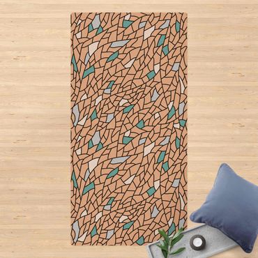Tappetino di sughero - Mosaico di linee in pastello - Formato verticale 1:2