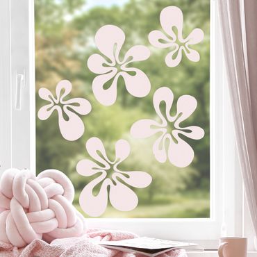 Adesivo per finestre - no.UL481 Five Bubble Flowers