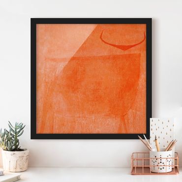 Poster con cornice - Toro arancione