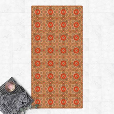 Tappetino di sughero - Trama orientale con mattonelle colorate - Formato verticale 1:2