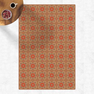 Tappetino di sughero - Trama orientale con mattonelle colorate - Formato verticale 2:3