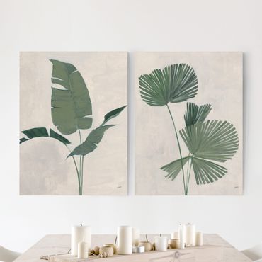 Stampa su tela - Composizione di foglie di palma - Formato verticale3:4
