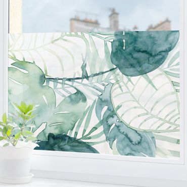 Decorazione per finestre - Ramo di palma in acquerello II