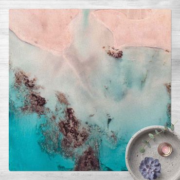 Tappetino di sughero - Fotografia aerea paradisiaca - Quadrato 1:1