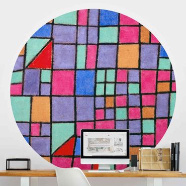 Carta da parati rotonda autoadesiva - Paul Klee - facciata di vetro