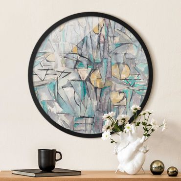 Quadro rotondo incorniciato - Piet Mondrian - Composizione X
