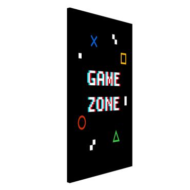 Lavagna magnetica - Frase in pixel Game Zone - Formato verticale 3:4