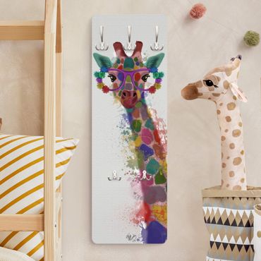 Appendiabiti bambini - Giraffa color arcobaleno