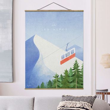 Foto su tessuto da parete con bastone - Poster di viaggio - Alpi - Verticale 3:4