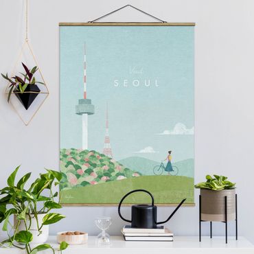 Foto su tessuto da parete con bastone - Poster di viaggio - Seul - Verticale 3:4