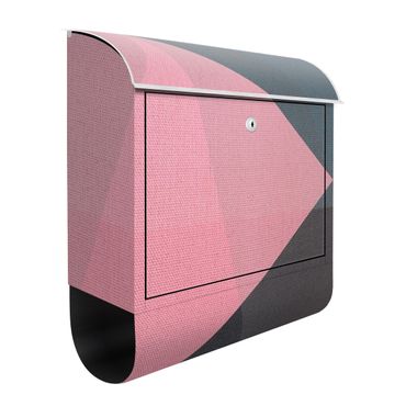 Cassetta postale - Geometria rosa trasparente