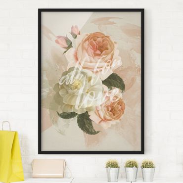 Poster con cornice - Roses - All for Love