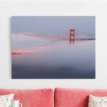 Quadro su tela naturale - San Franciscos Golden Gate Bridge - Formato orizzontale 4:3