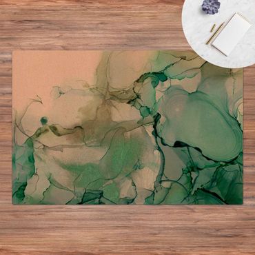 Tappetino di sughero - Tempesta color smeraldo - Formato orizzontale 3:2