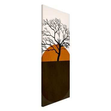 Lavagna magnetica - Sole con albero - Formato verticale 1:2