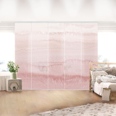 Tenda scorrevole set - Gioco di colori in rosa - Pannello