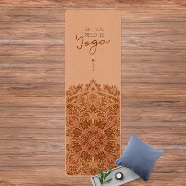Tappetino yoga - Detto All you need is Yoga arancione