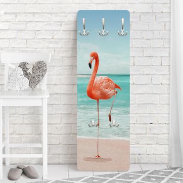 Appendiabiti - Spiaggia con Flamingo
