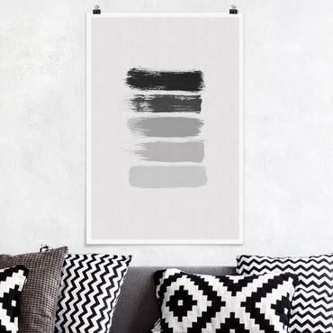 Poster - Righe in nero e grigio