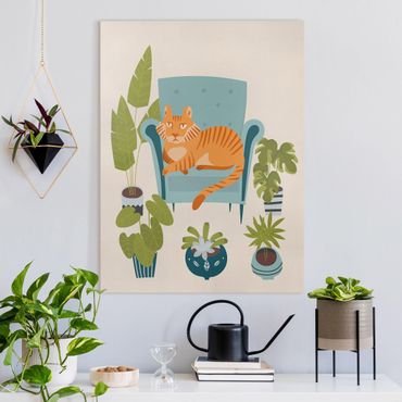 Quadro su tela - Illustrazione di mini tigre domestica