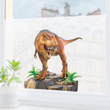 Decorazione per finestre - T-Rex che guarda nella finestra