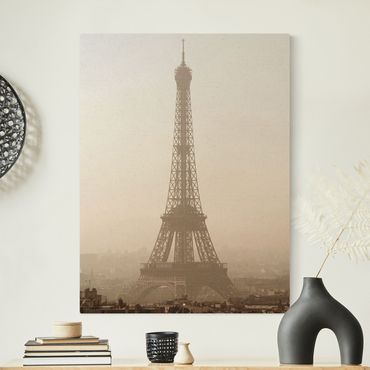 Quadro su tela naturale - Tour Eiffel - Formato verticale 3:4