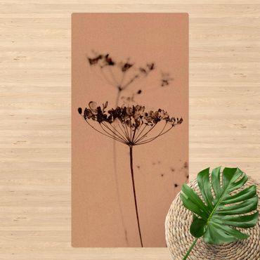 Tappetino di sughero - Fiore secco nell'ombra - Formato verticale 1:2