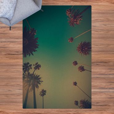 Tappetino di sughero - Piante tropicali palme e cielo II - Formato verticale 2:3