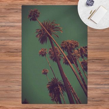 Tappetino di sughero - Piante tropicali palme e cielo - Formato verticale 2:3