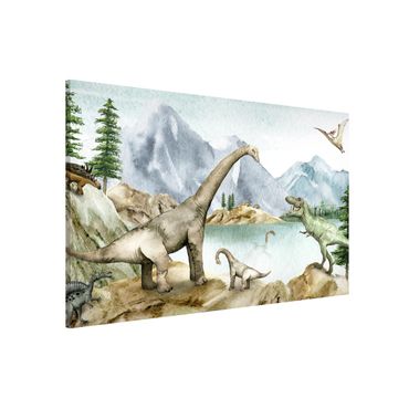 Lavagna magnetica - Oasi preistorica di dinosauri