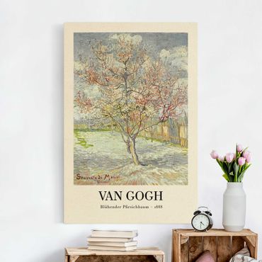 Quadro su tela naturale - Vincent van Gogh - Pesco in fiore - Edizione museo - Formato verticale 2:3