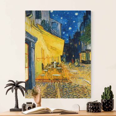 Stampa su tela - Vincent van Gogh - Terrazza del caffè la sera, Place du Forum, Arles - Verticale 3:4