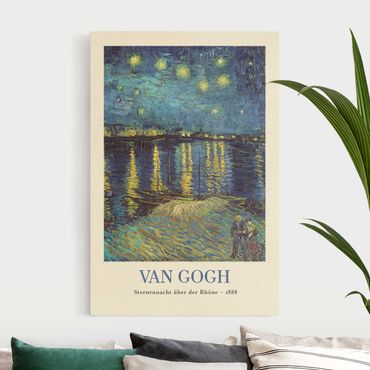 Quadro su tela naturale - Vincent van Gogh - Notte stellata - Edizione museo - Formato verticale 2:3