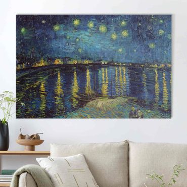 Quadro fonoassorbente - Vincent van Gogh - Notte stellata sul Rodano