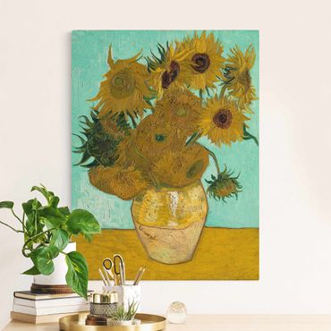 Stampa su tela - Vincent van Gogh - Vaso con Dodici Girasoli - Verticale 3:4