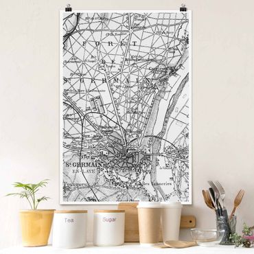 Poster - Mappa di Saint-Germain a Parigi