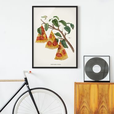 Poster con cornice - Pianta vintage - Pizza