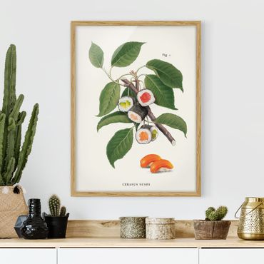 Poster con cornice - Pianta vintage - Sushi