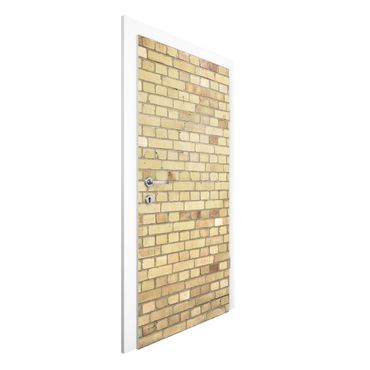 Carta da parati per porte - Brick Effect Wallpaper - Pale Brick Wall