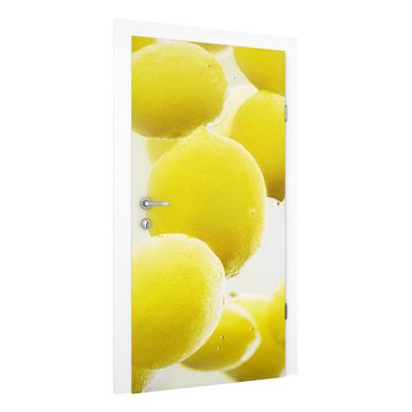Carta da parati per porte - Lemon in water