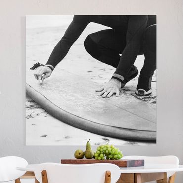 Stampa su tela - Incerando la tavola da surf - Quadrato 1:1