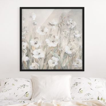 Poster con cornice - Fiori bianchi estivi