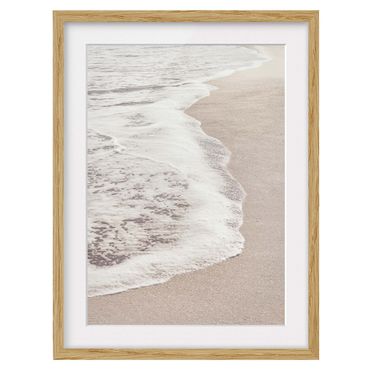 Poster con cornice - L'onda bacia la spiaggia