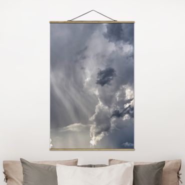 Foto su tessuto da parete con bastone - Nuvole selvagge - Verticale 2:3