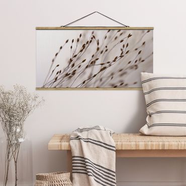 Foto su tessuto da parete con bastone - Erbe delicate nell'ombra del vento - Orizzontale 2:1