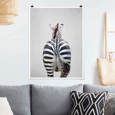 Poster riproduzione - Zebra da dietro